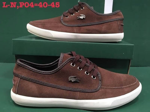 LC119   รองเท้าหนังลาครอส LACOSTE