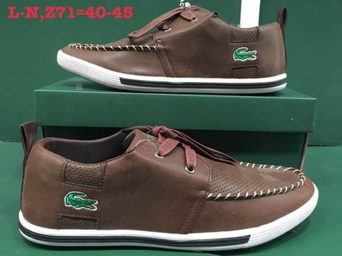 LC117   รองเท้าหนังลาครอส LACOSTE