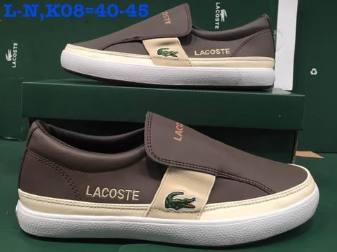 LC101   รองเท้าหนังลาครอส LACOSTE