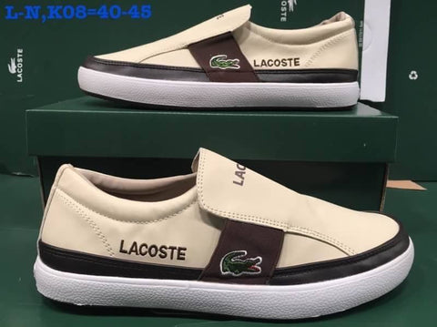 LC100   รองเท้าหนังลาครอส LACOSTE